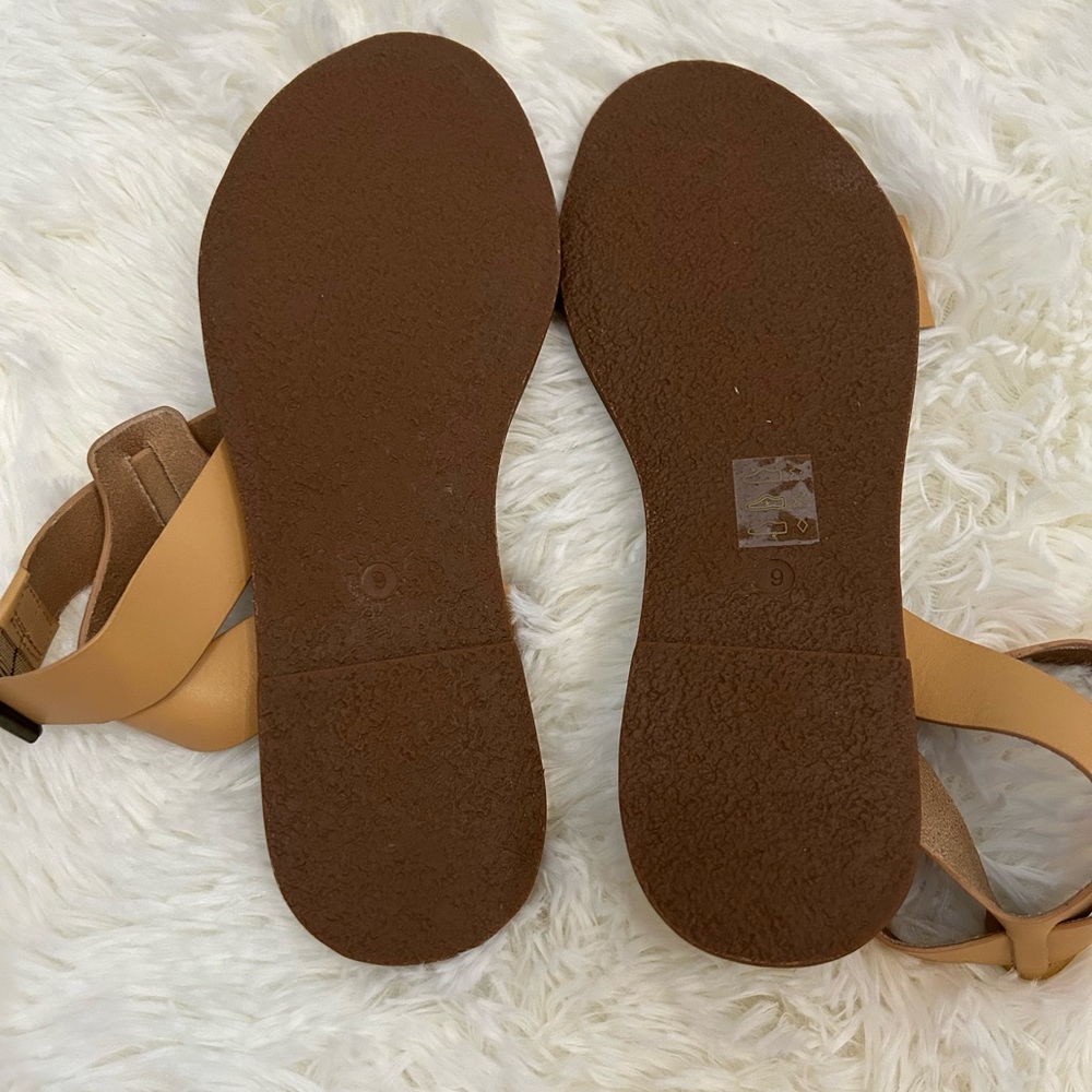 Madewell Tan Leather Strap Sandals • Women’s Size 9 • Pre-Loved - Picture 4 of 6